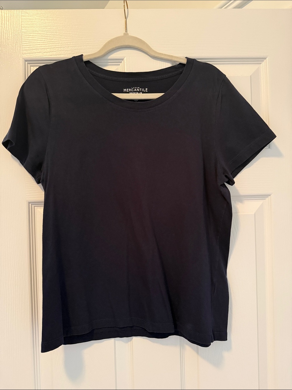J Crew Mercantile Navy Short-Sleeve Crewneck Teek